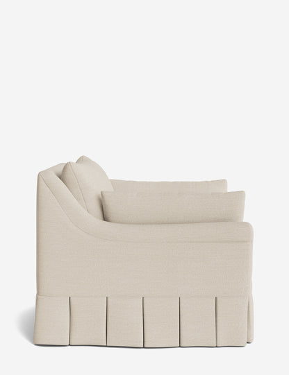 Portola Rolled Arm Luxe Depth Pleated Chair