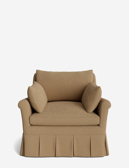 Portola Rolled Arm Luxe Depth Pleated Chair