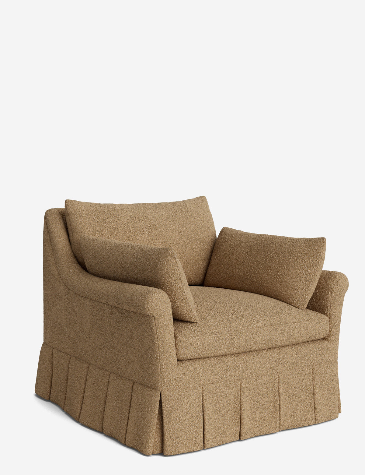 Portola Rolled Arm Luxe Depth Pleated Chair