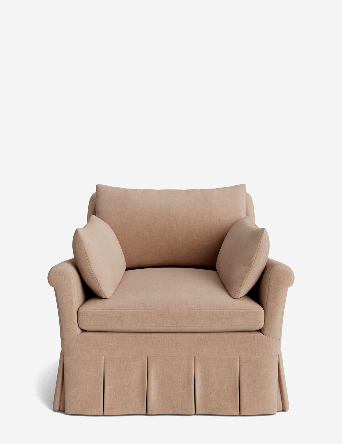 Portola Rolled Arm Luxe Depth Pleated Chair