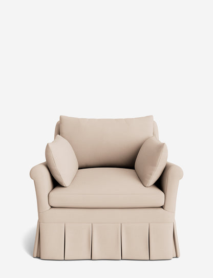 Portola Rolled Arm Luxe Depth Pleated Chair