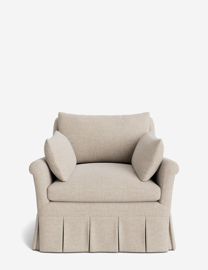 Portola Rolled Arm Luxe Depth Pleated Chair