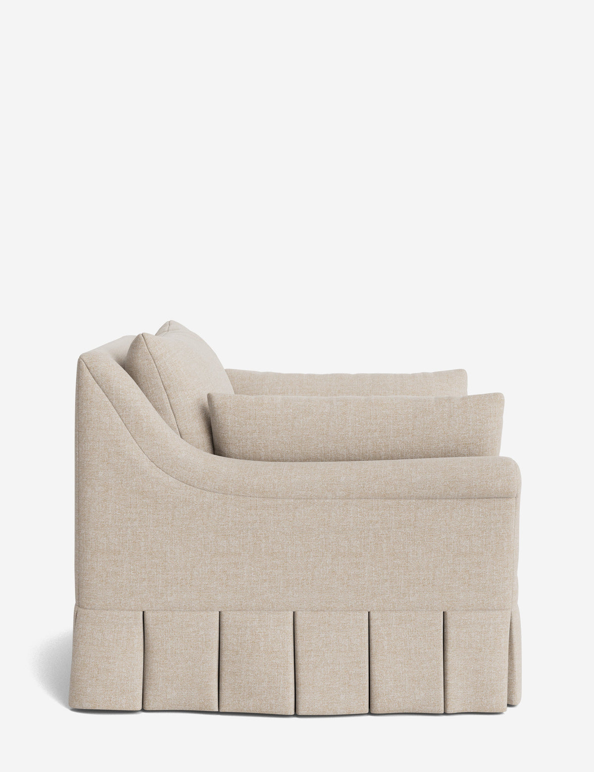 Portola Rolled Arm Luxe Depth Pleated Chair