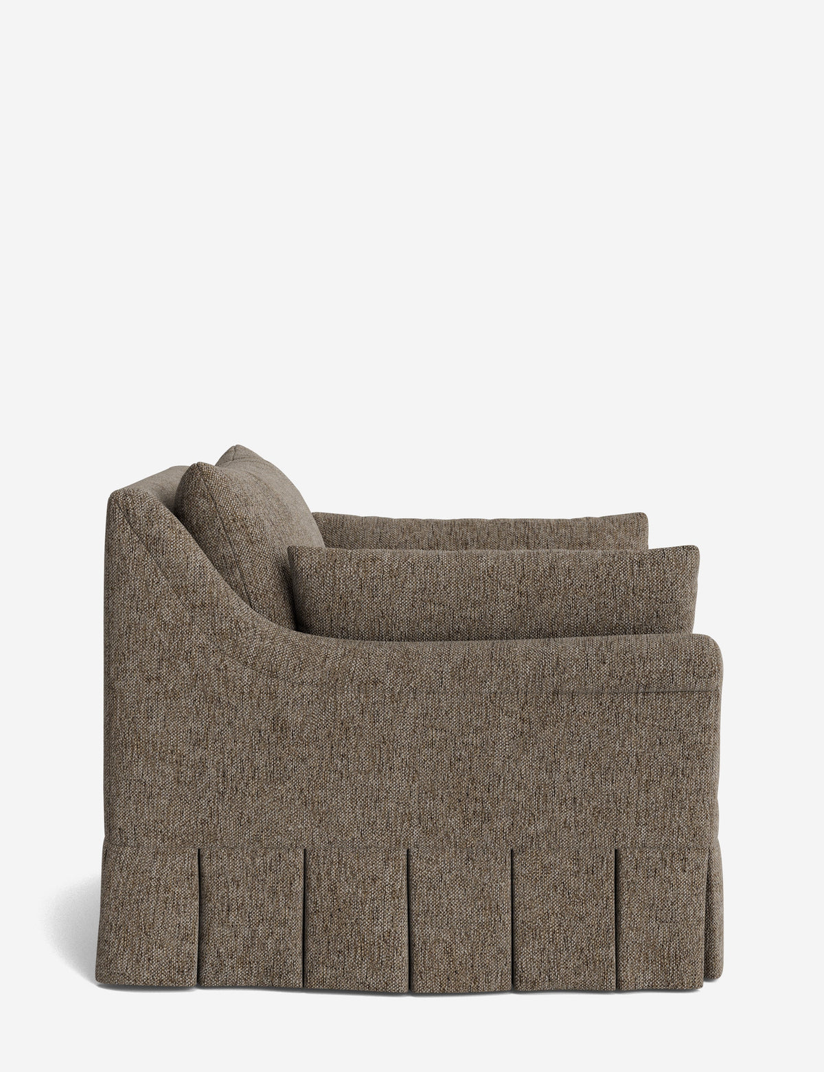Portola Rolled Arm Luxe Depth Pleated Chair