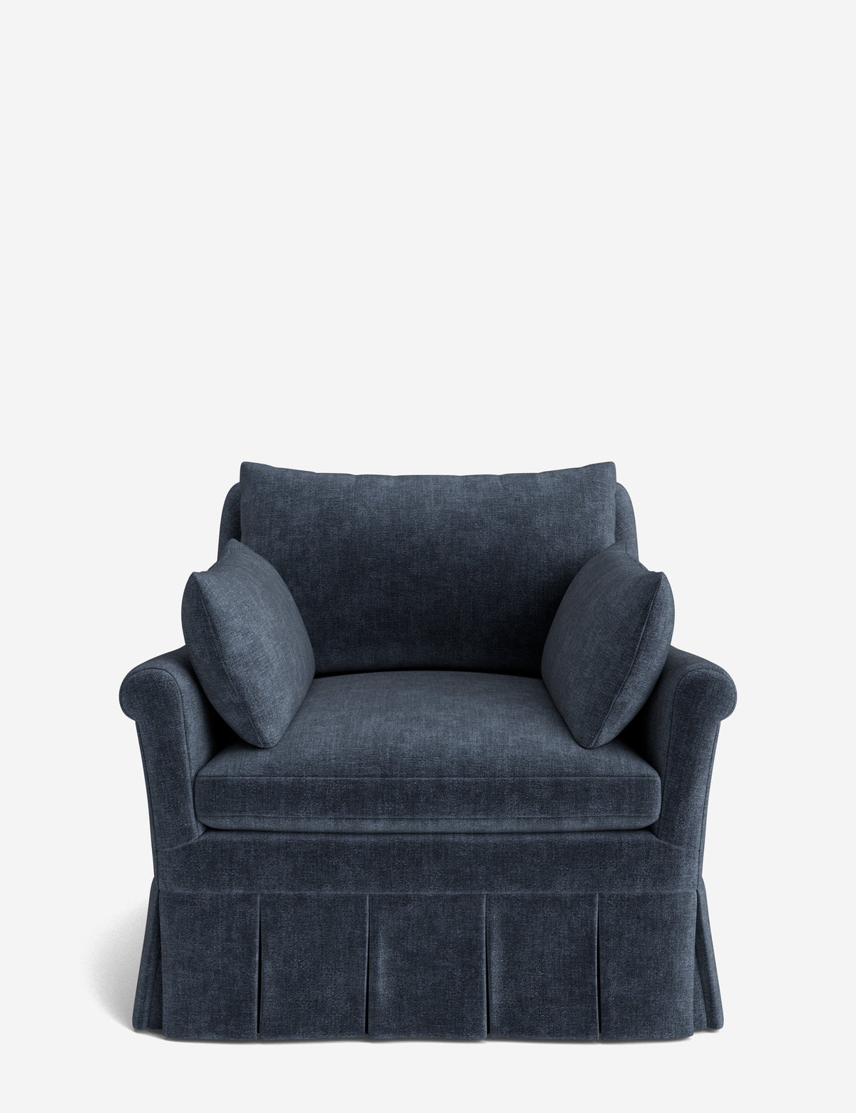 Portola Rolled Arm Luxe Depth Pleated Chair