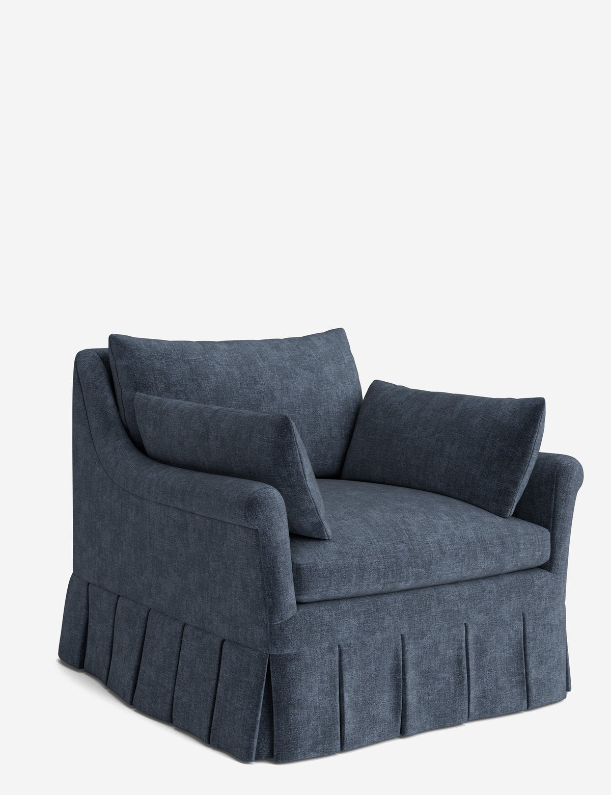 Portola Rolled Arm Luxe Depth Pleated Chair