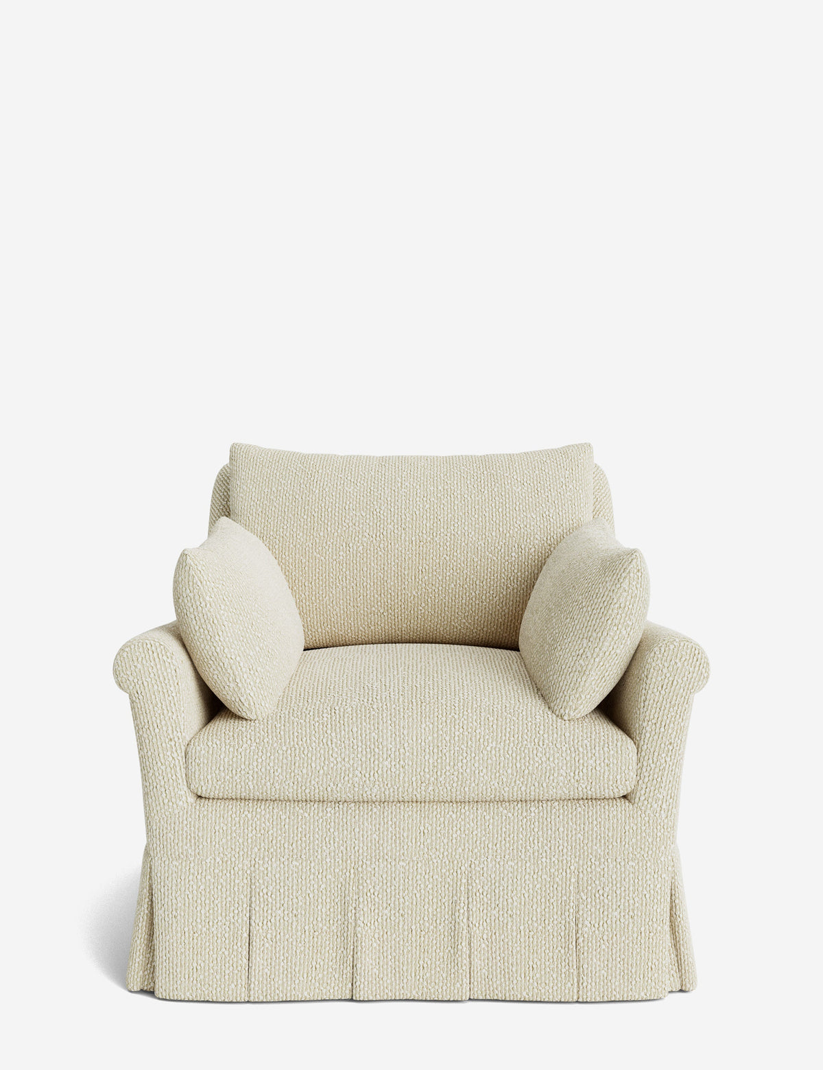 Portola Rolled Arm Luxe Depth Pleated Chair