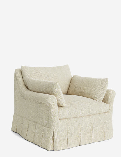 Portola Rolled Arm Luxe Depth Pleated Chair
