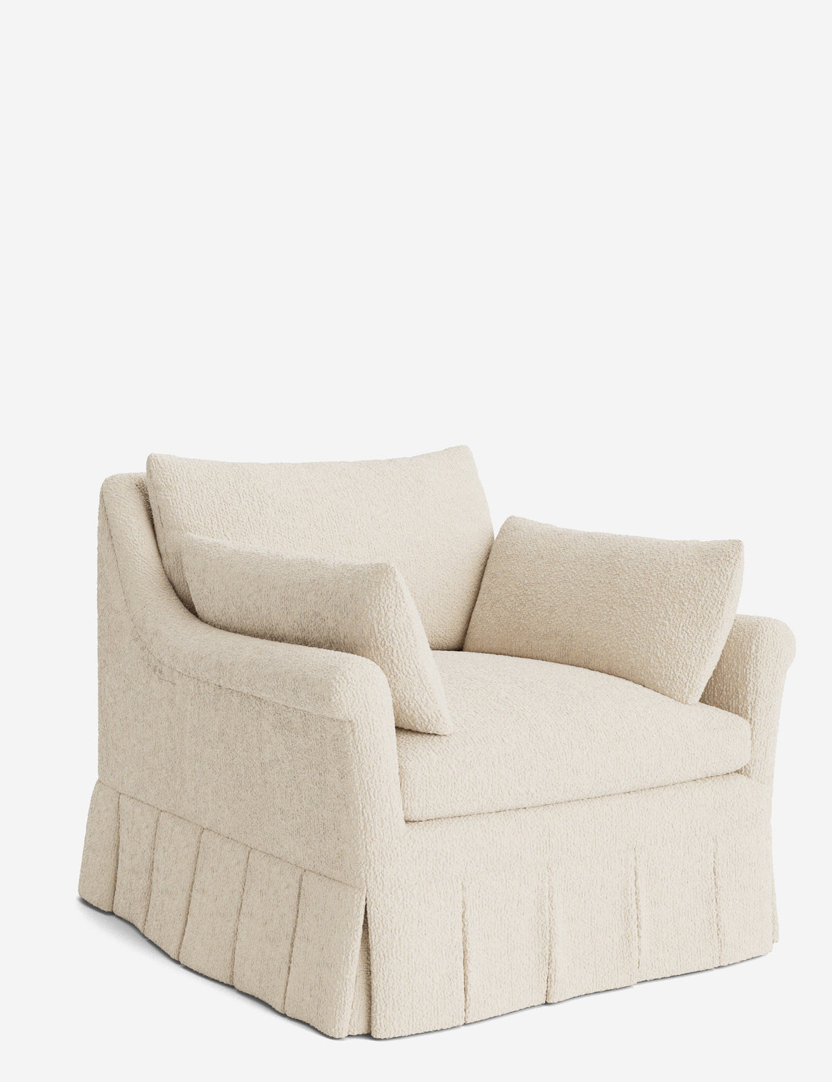 Portola Rolled Arm Luxe Depth Pleated Chair