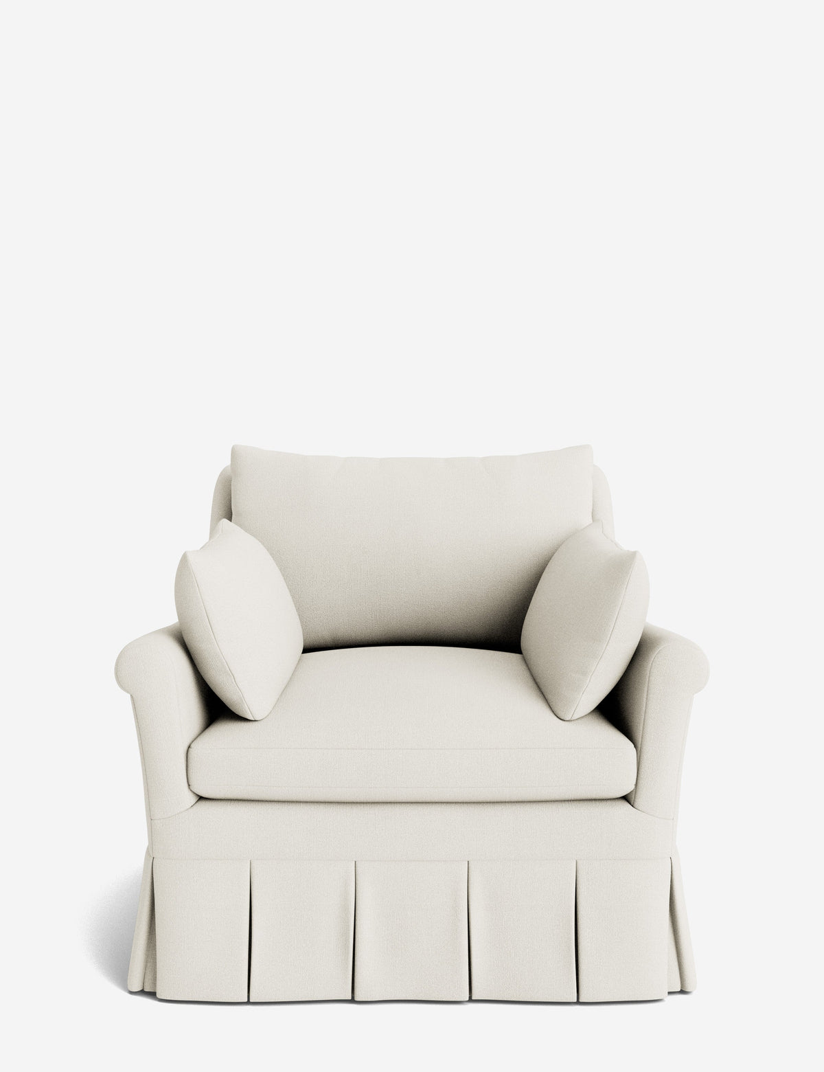 Portola Rolled Arm Luxe Depth Pleated Chair