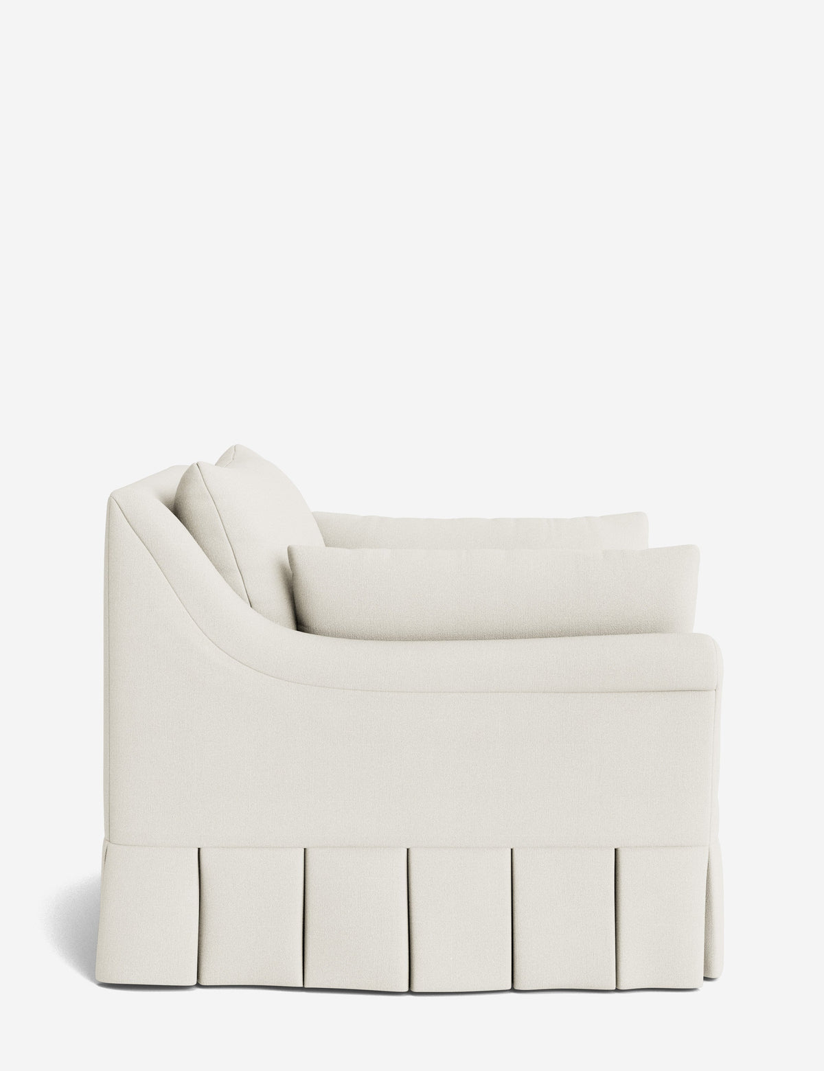 Portola Rolled Arm Luxe Depth Pleated Chair