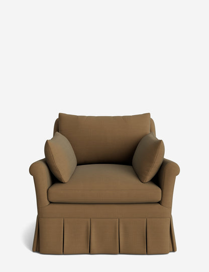 Portola Rolled Arm Luxe Depth Pleated Chair