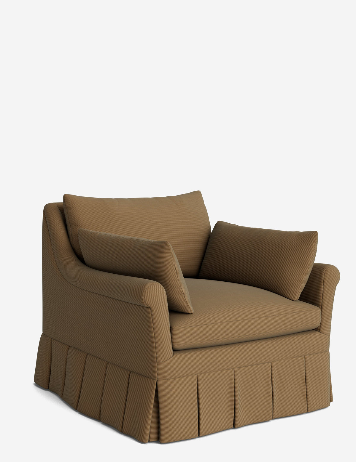 Portola Rolled Arm Luxe Depth Pleated Chair