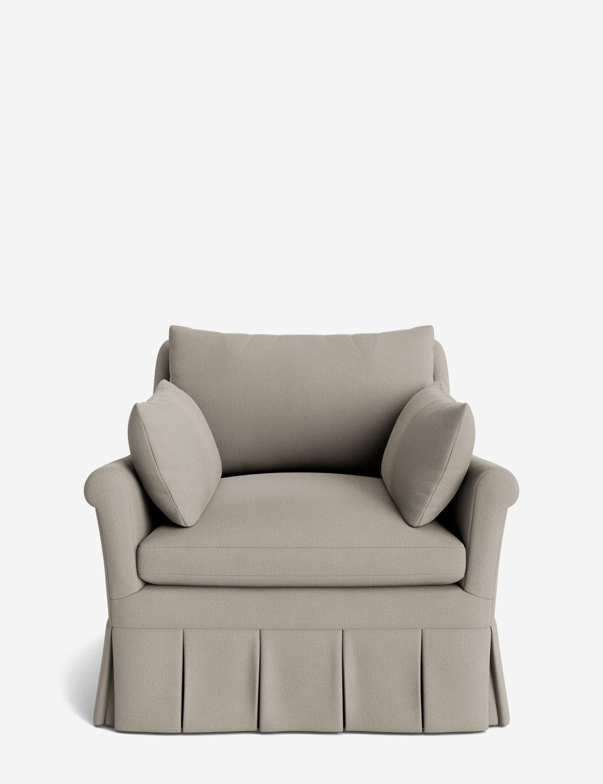 Portola Rolled Arm Luxe Depth Pleated Chair