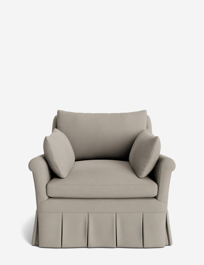 Portola Rolled Arm Luxe Depth Pleated Chair