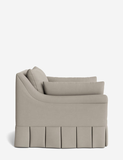 Portola Rolled Arm Luxe Depth Pleated Chair