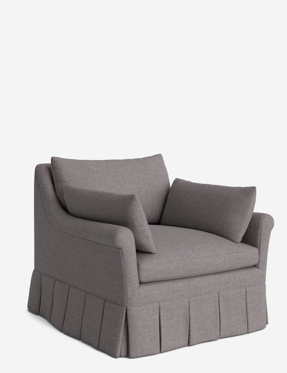 Portola Rolled Arm Luxe Depth Pleated Chair