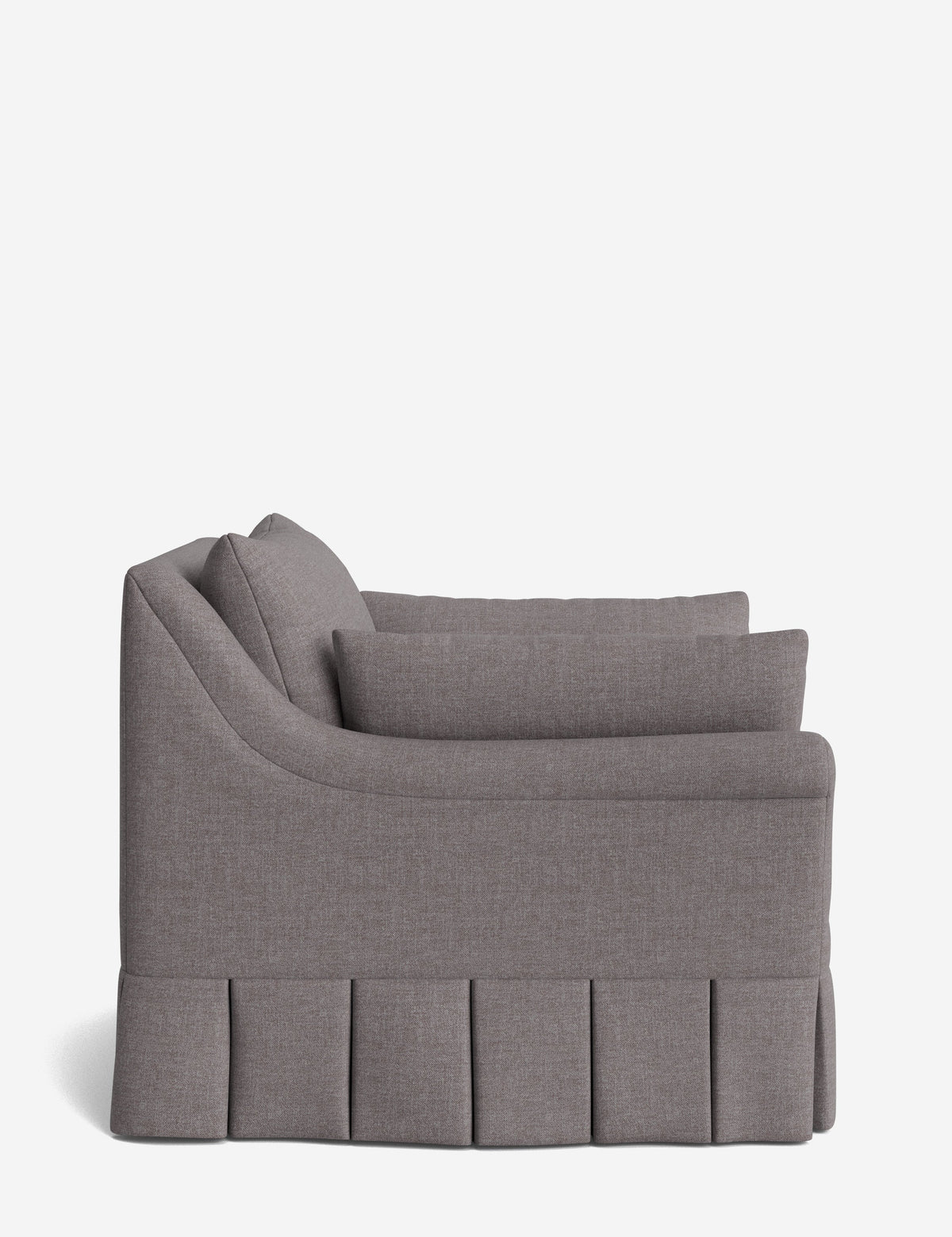 Portola Rolled Arm Luxe Depth Pleated Chair