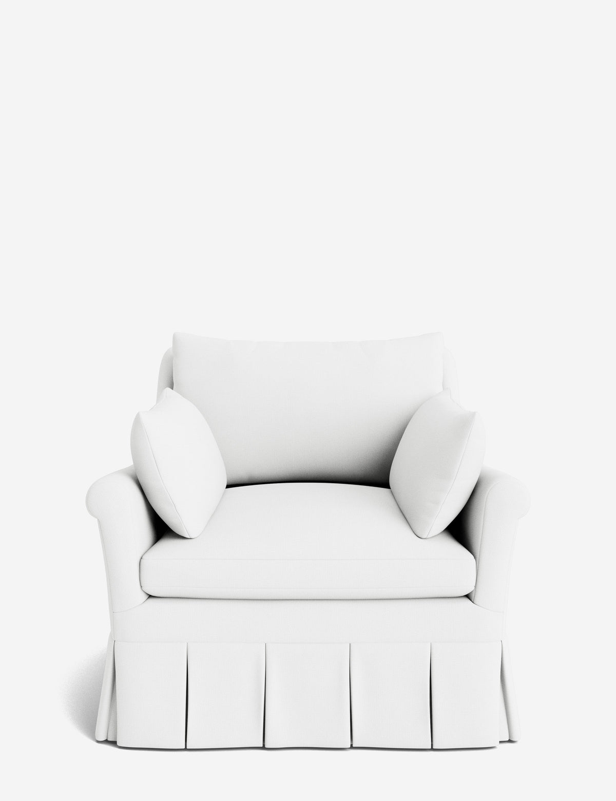 Portola Rolled Arm Luxe Depth Pleated Chair