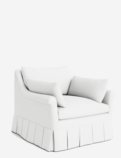 Portola Rolled Arm Luxe Depth Pleated Chair