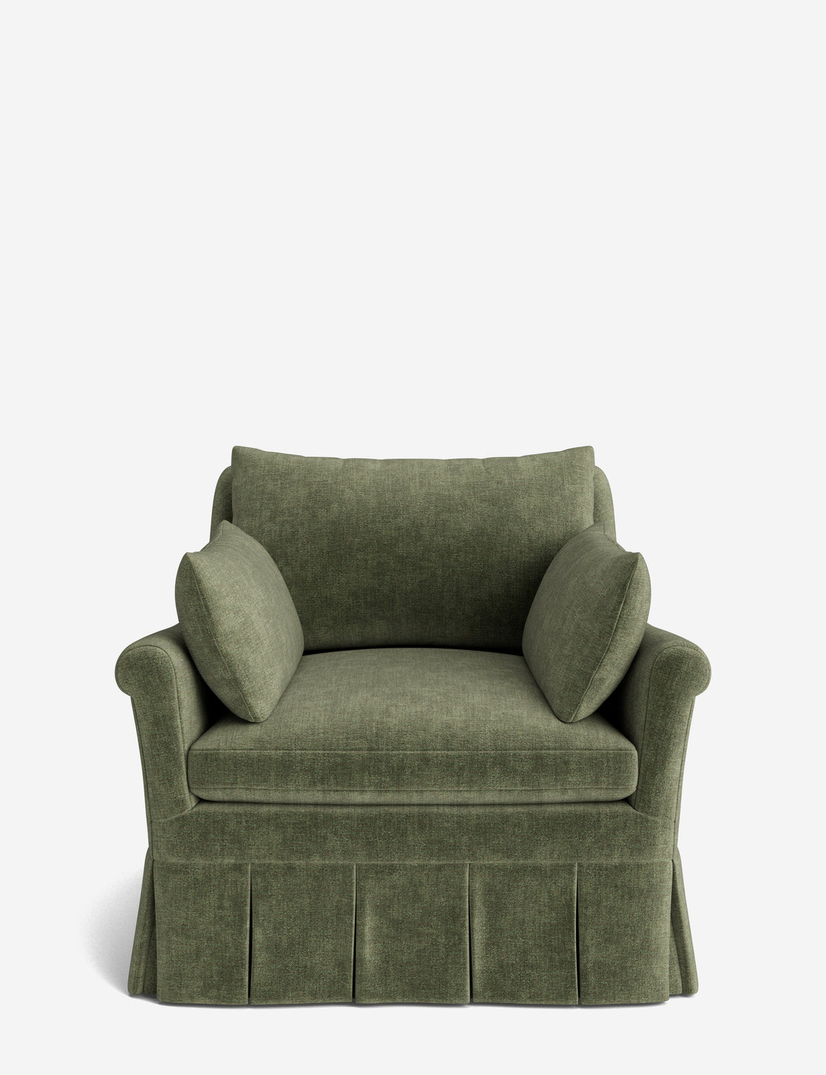 Portola Rolled Arm Luxe Depth Pleated Chair