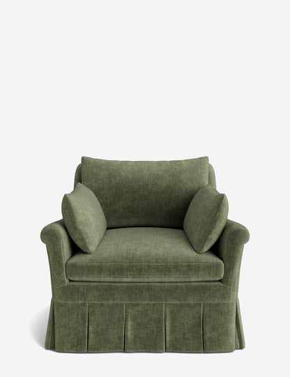 Portola Rolled Arm Luxe Depth Pleated Chair