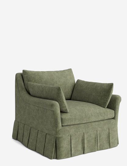 Portola Rolled Arm Luxe Depth Pleated Chair