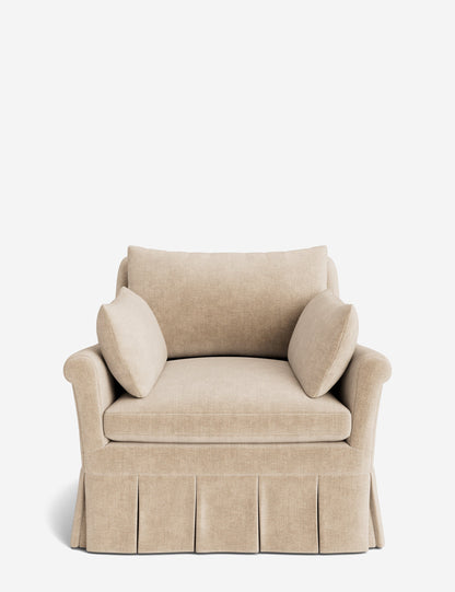 Portola Rolled Arm Luxe Depth Pleated Chair