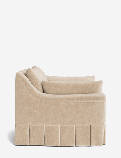 Portola Rolled Arm Luxe Depth Pleated Chair