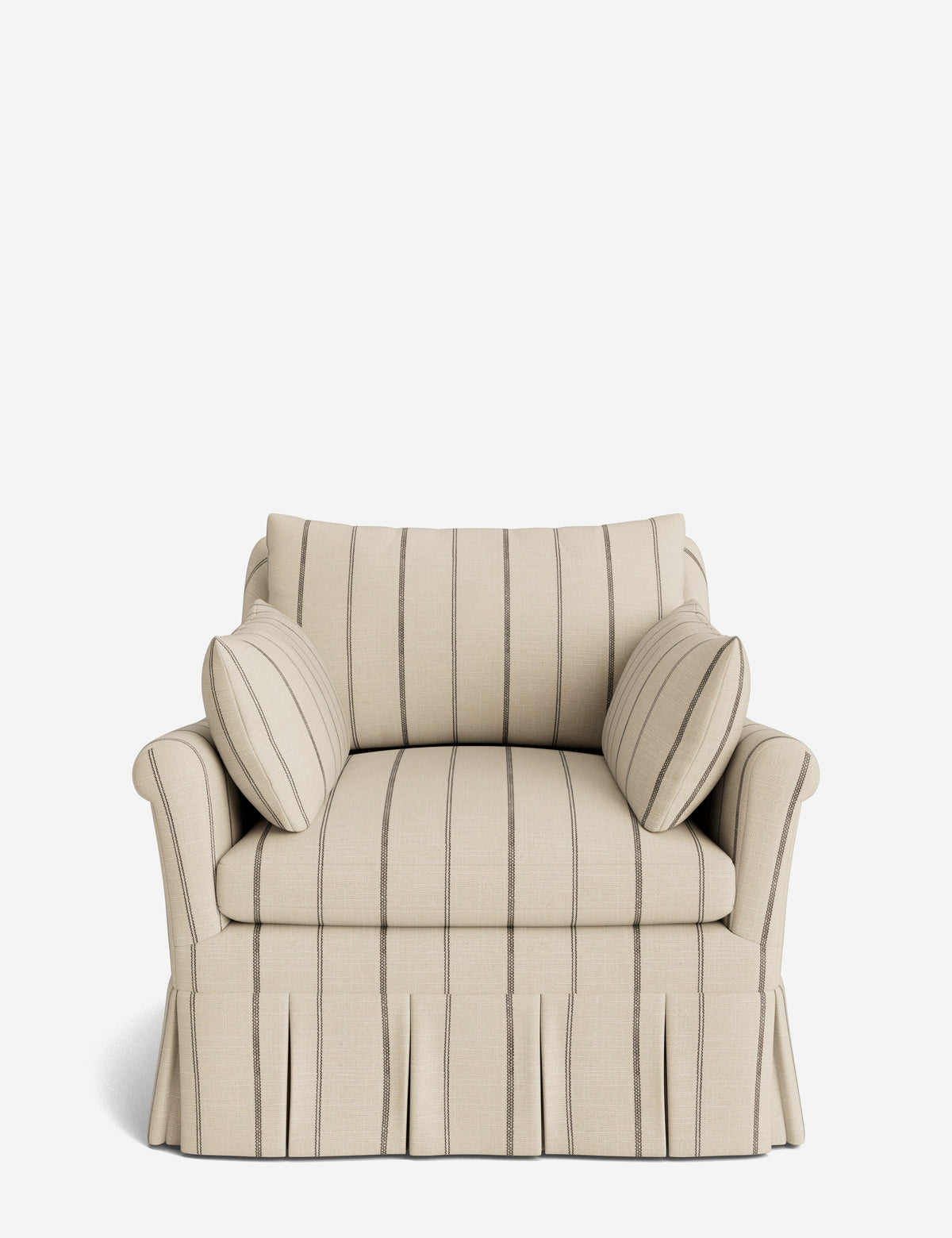 Portola Rolled Arm Luxe Depth Pleated Chair