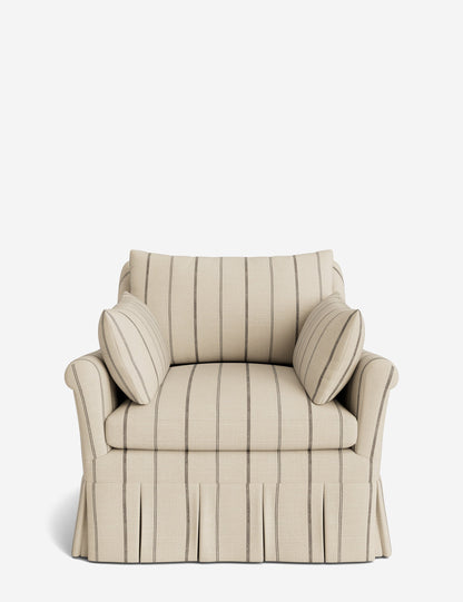 Portola Rolled Arm Luxe Depth Pleated Chair