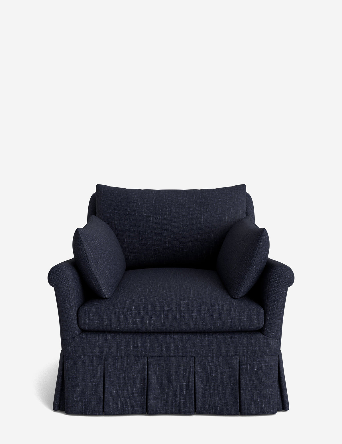 Portola Rolled Arm Luxe Depth Pleated Chair
