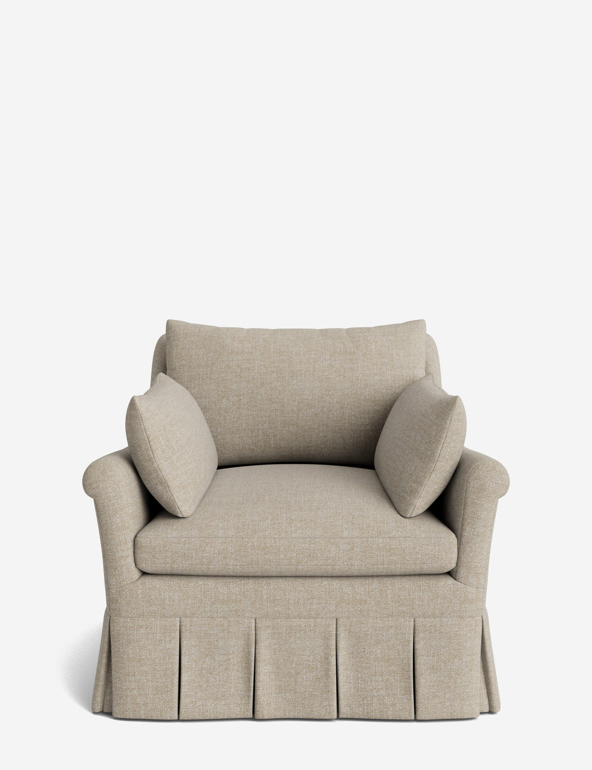 Portola Rolled Arm Luxe Depth Pleated Chair