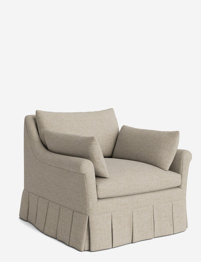 Portola Rolled Arm Luxe Depth Pleated Chair