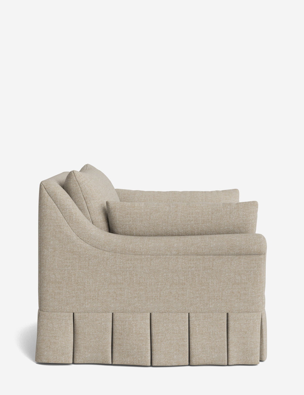 Portola Rolled Arm Luxe Depth Pleated Chair