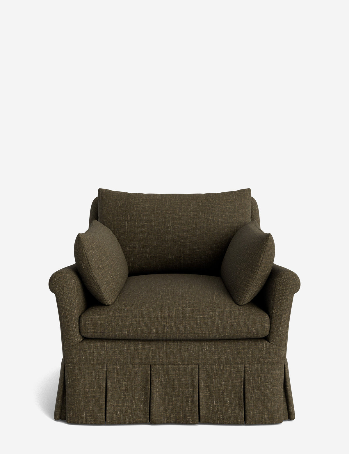 Portola Rolled Arm Luxe Depth Pleated Chair