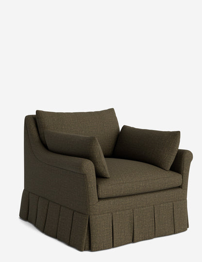 Portola Rolled Arm Luxe Depth Pleated Chair