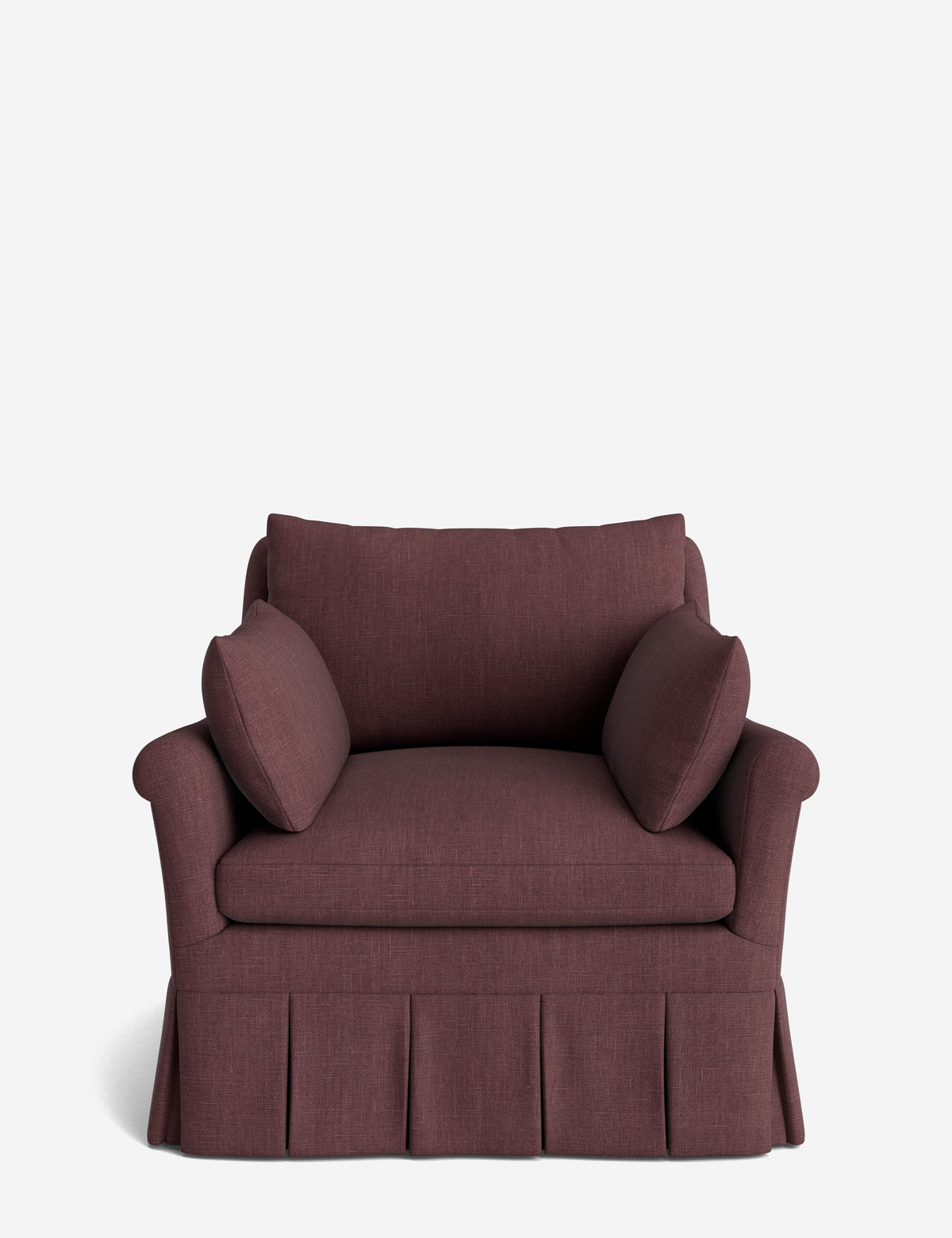 Portola Rolled Arm Luxe Depth Pleated Chair