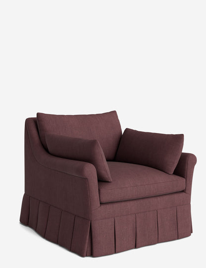 Portola Rolled Arm Luxe Depth Pleated Chair