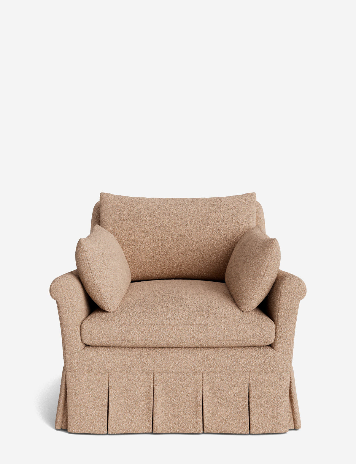 Portola Rolled Arm Luxe Depth Pleated Chair