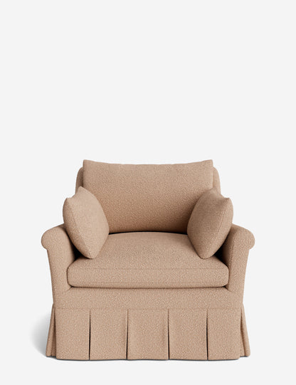 Portola Rolled Arm Luxe Depth Pleated Chair