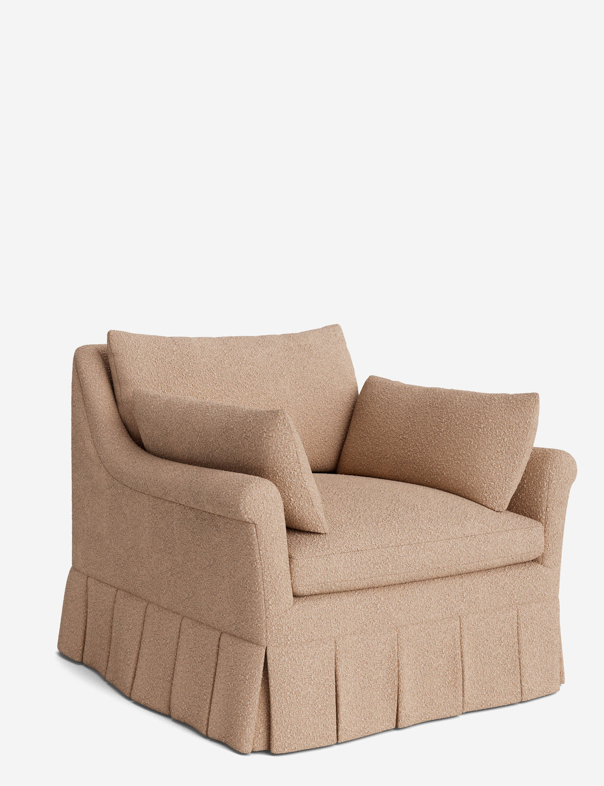 Portola Rolled Arm Luxe Depth Pleated Chair