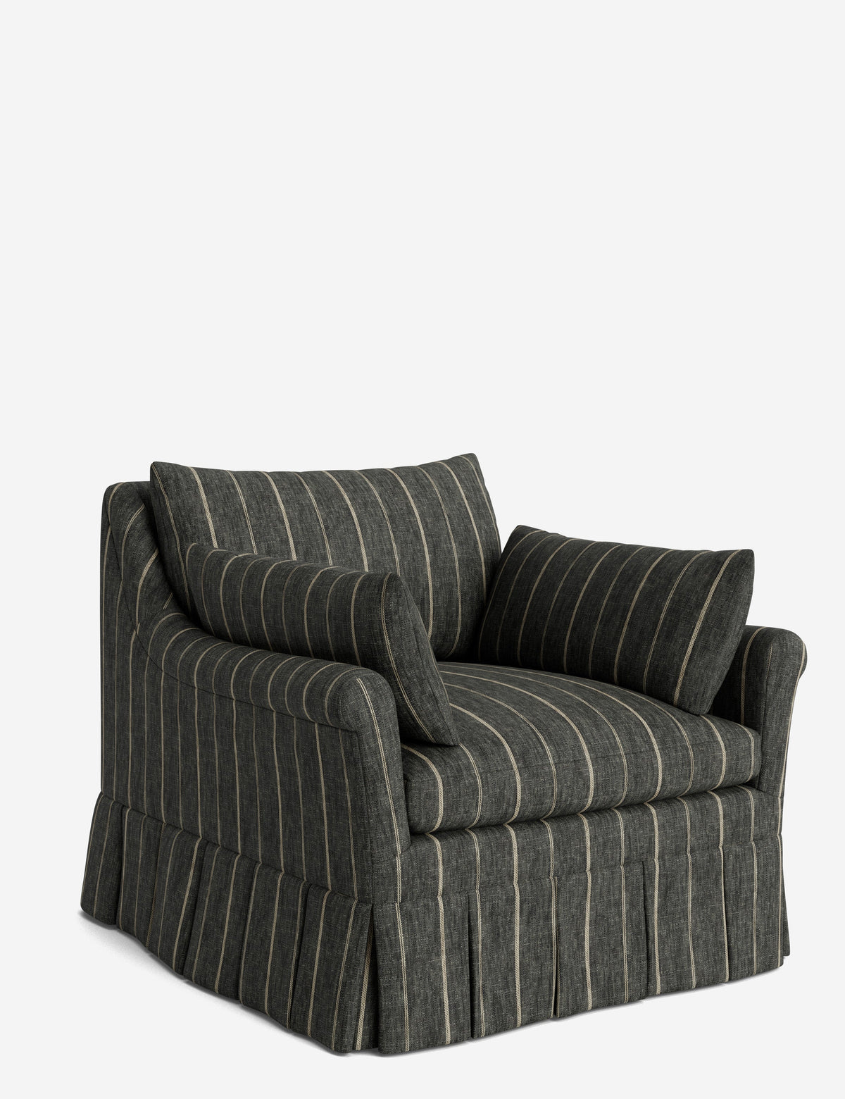 Portola Rolled Arm Luxe Depth Pleated Chair