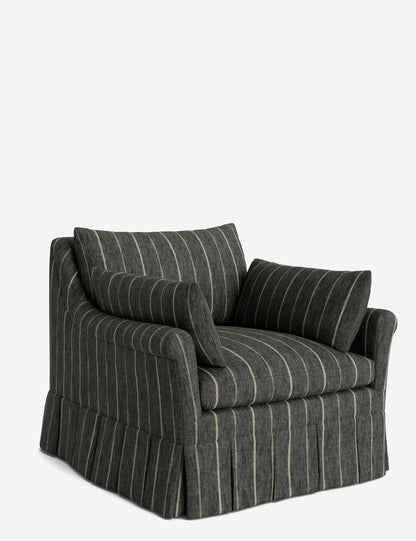 Portola Rolled Arm Luxe Depth Pleated Chair