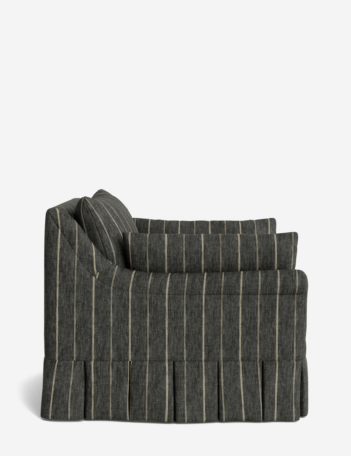 Portola Rolled Arm Luxe Depth Pleated Chair