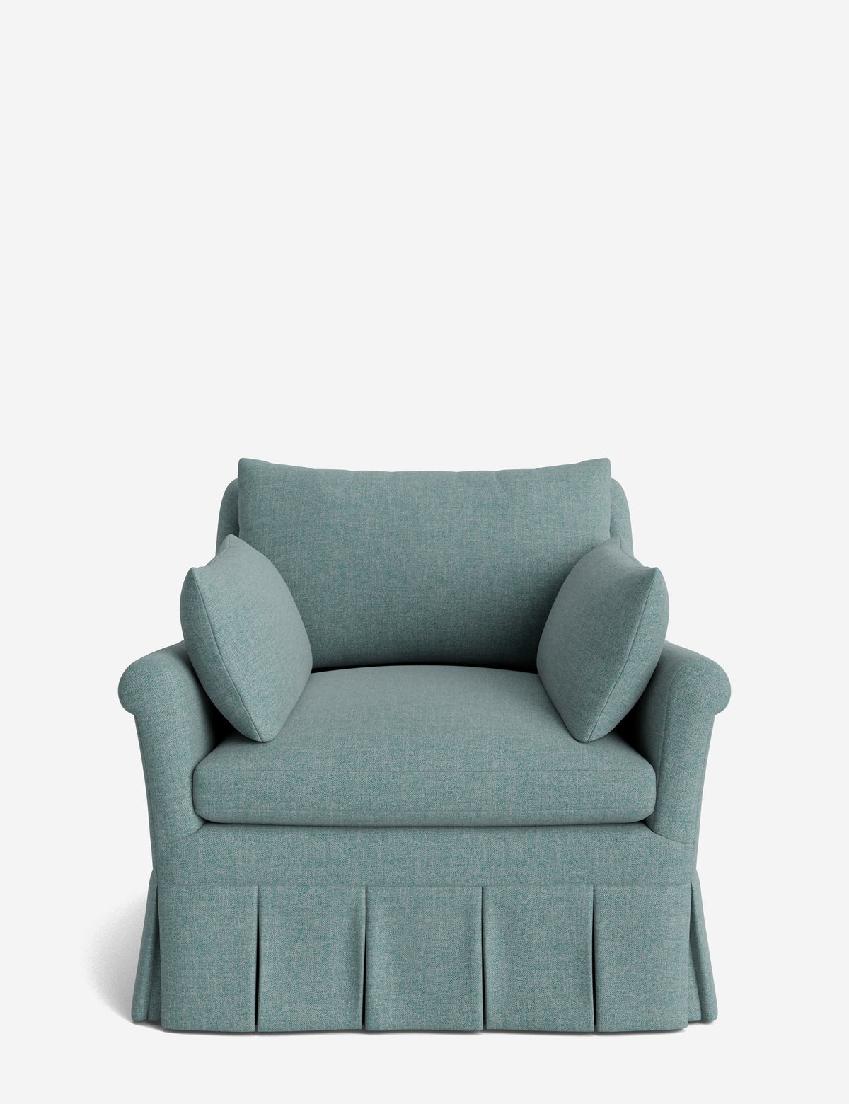 Portola Rolled Arm Luxe Depth Pleated Chair