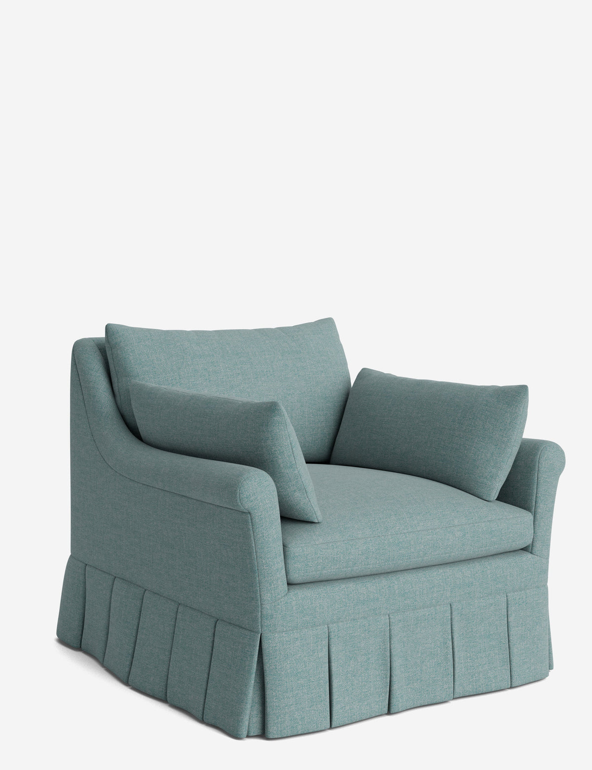 Portola Rolled Arm Luxe Depth Pleated Chair