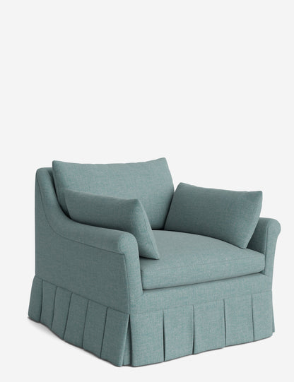 Portola Rolled Arm Luxe Depth Pleated Chair