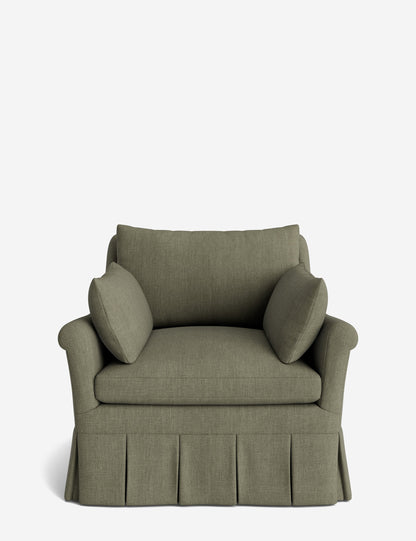 Portola Rolled Arm Luxe Depth Pleated Chair