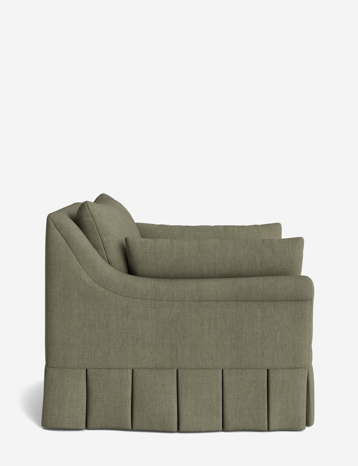 Portola Rolled Arm Luxe Depth Pleated Chair